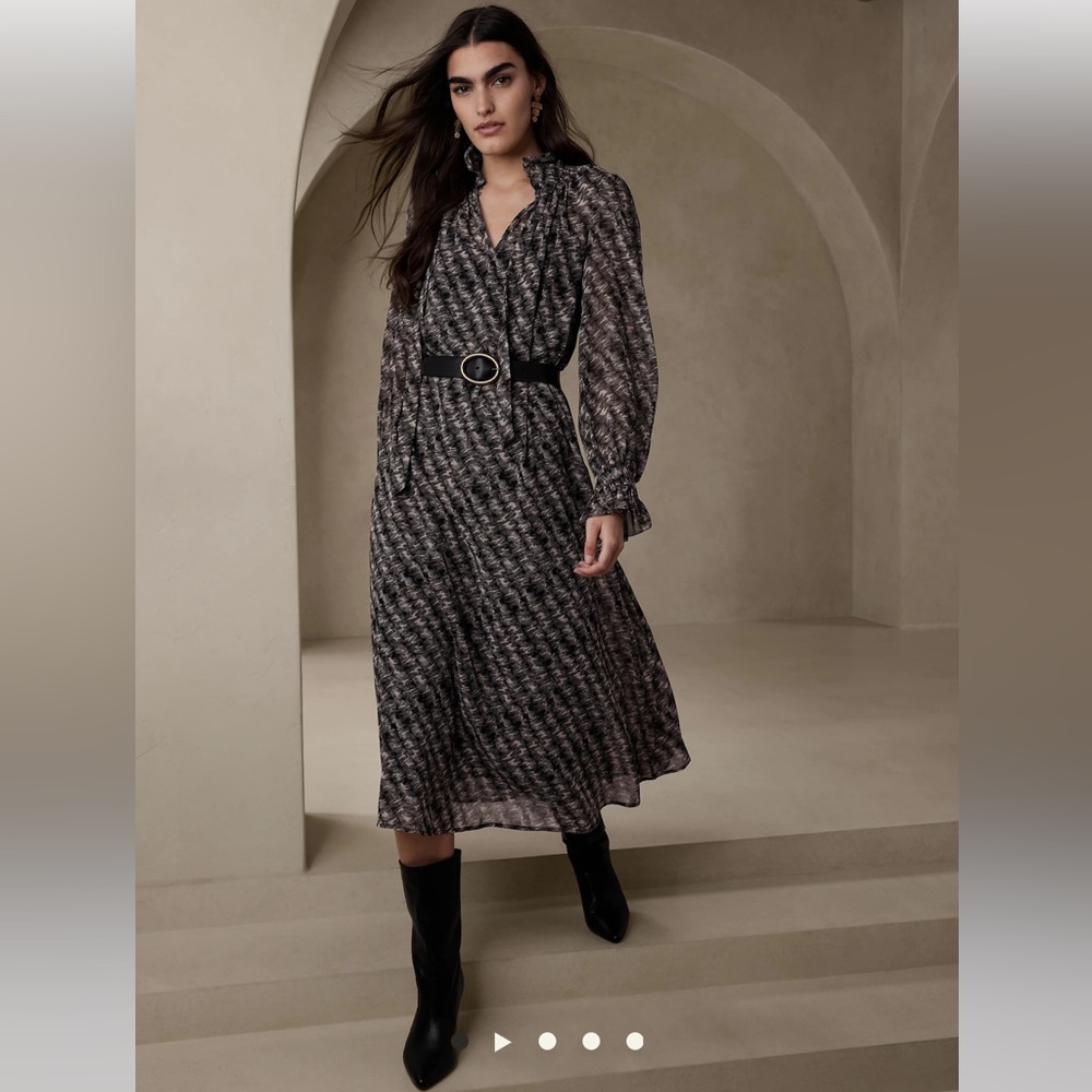 Banana Republic Factory Fit-and-Flare Midi Dress—New w/ Tags